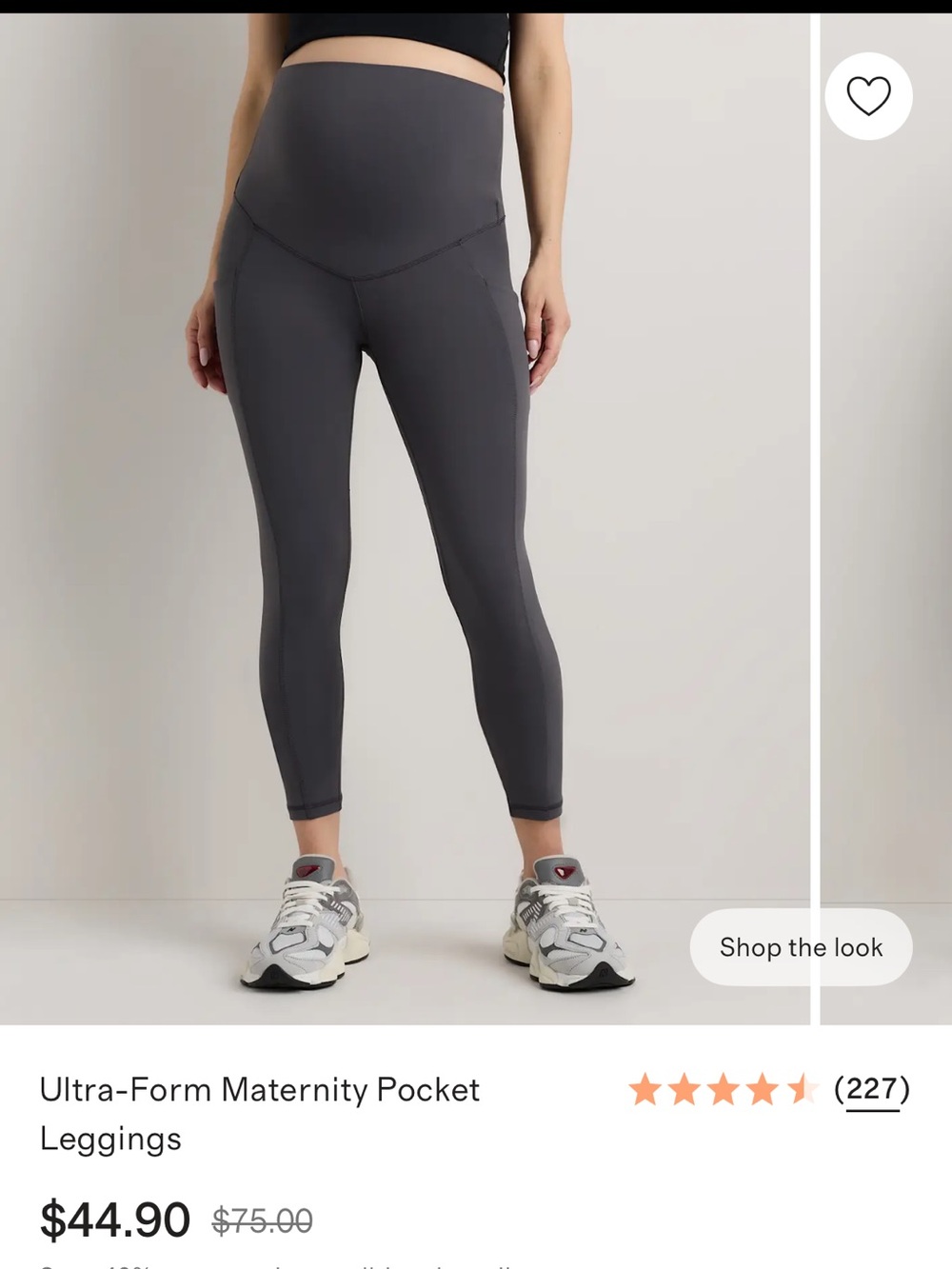 Quince ultra form pocket maternity legging medium